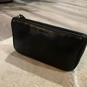 Coach Vintage Black Leather Cosmetic Pouch